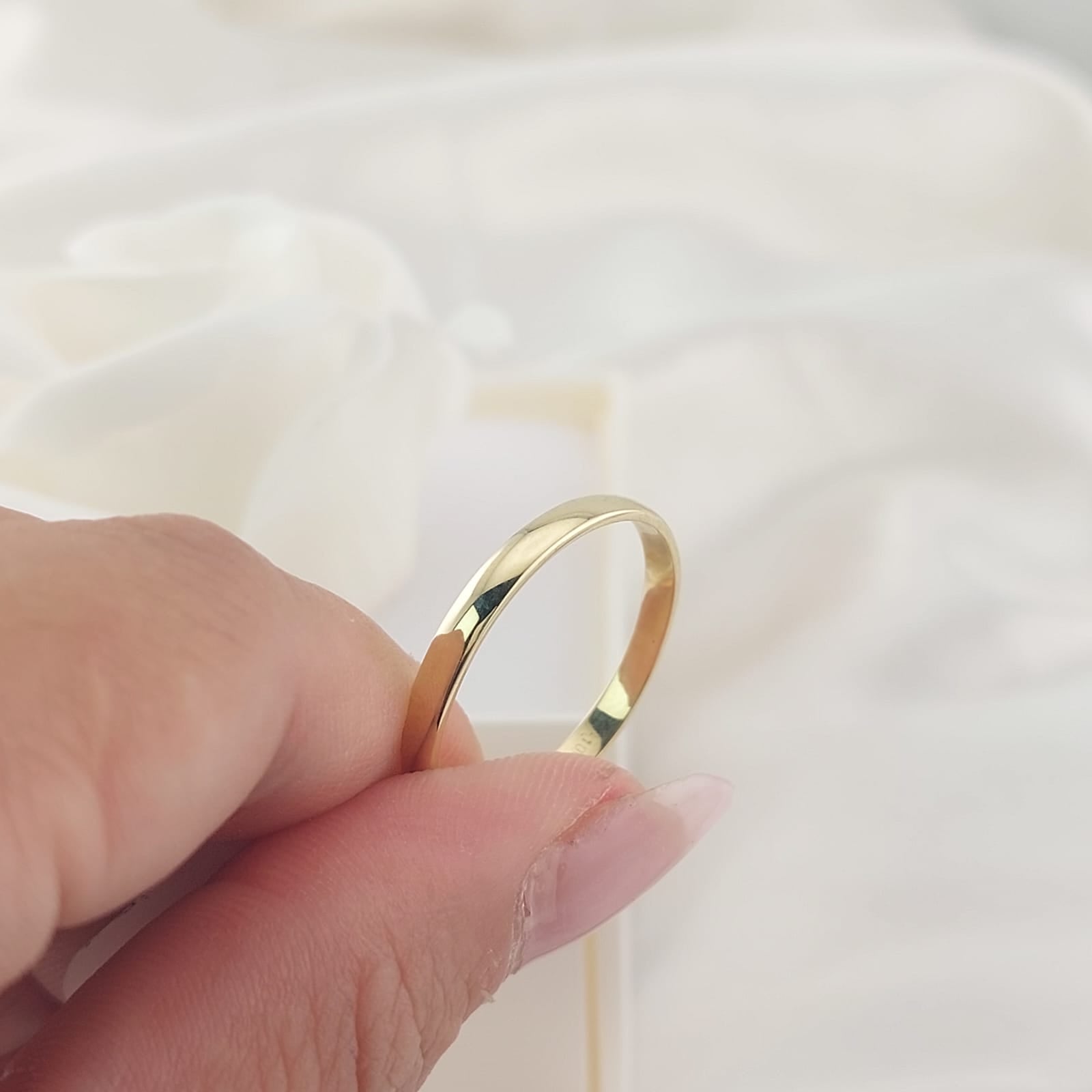 Anillo Matrimonio 3mm Macizo Oro 10k Italia 25743