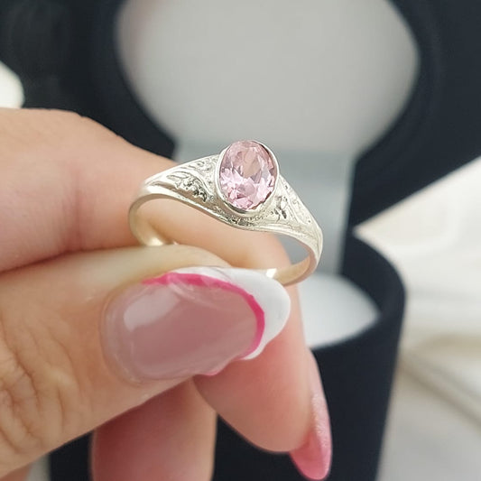 Anillo Graduación Liso Piedra 8x5mm Plata 925 25147