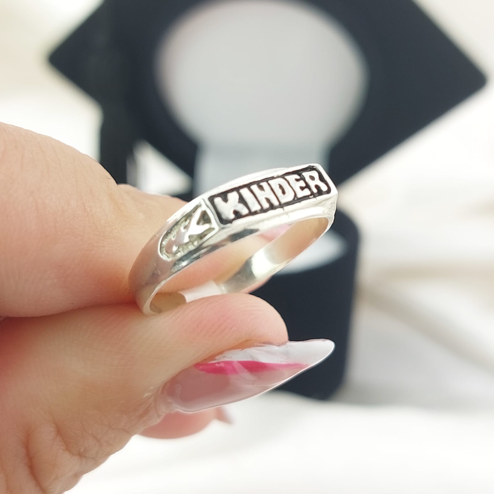 Anillo Graduación Kinder Plata 925 23561