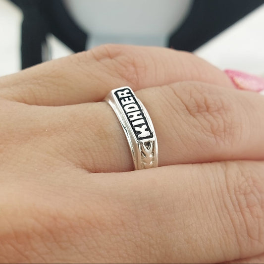 Anillo Graduación Kinder Plata 925 23561