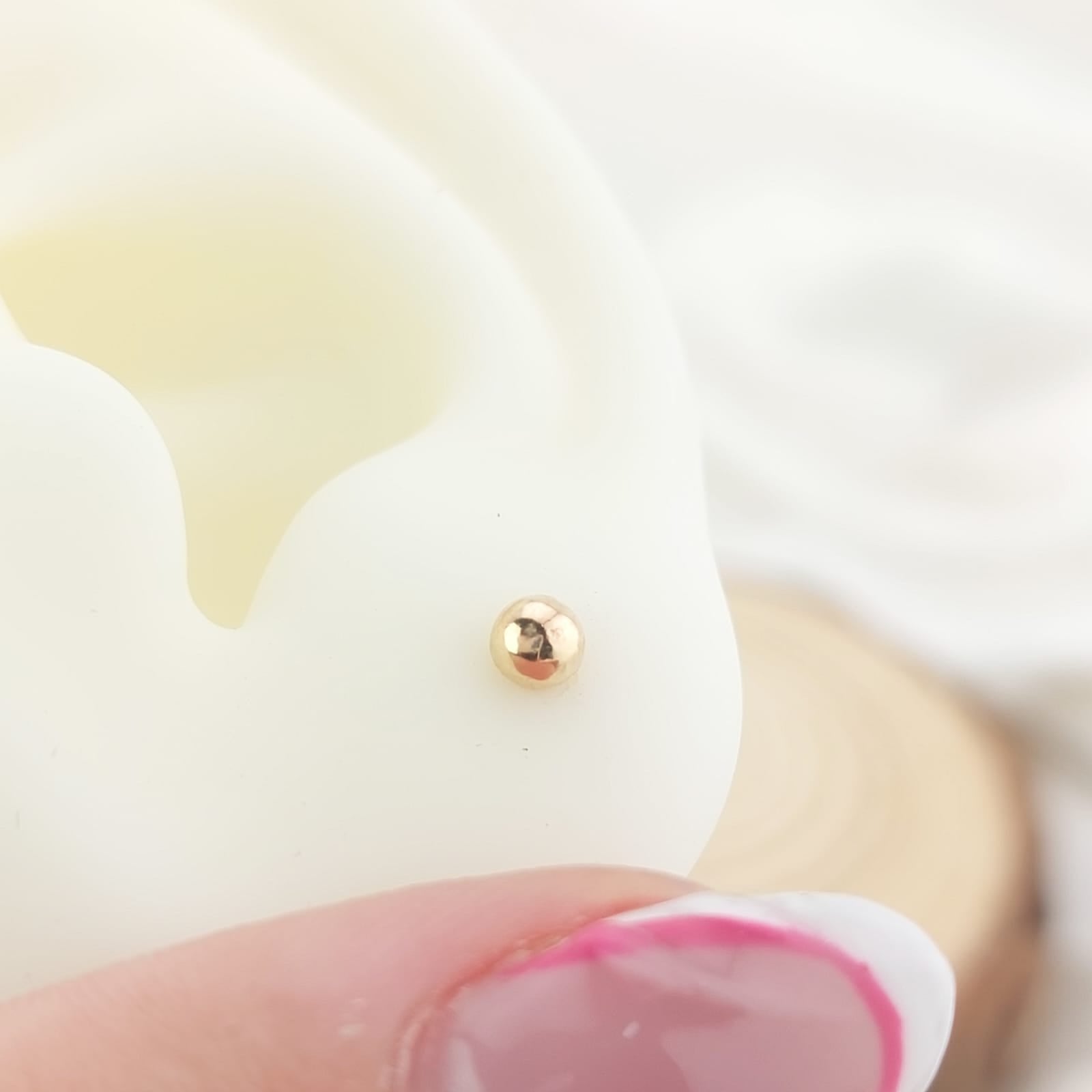Dormilones Bola 3mm Oro 10K 01544