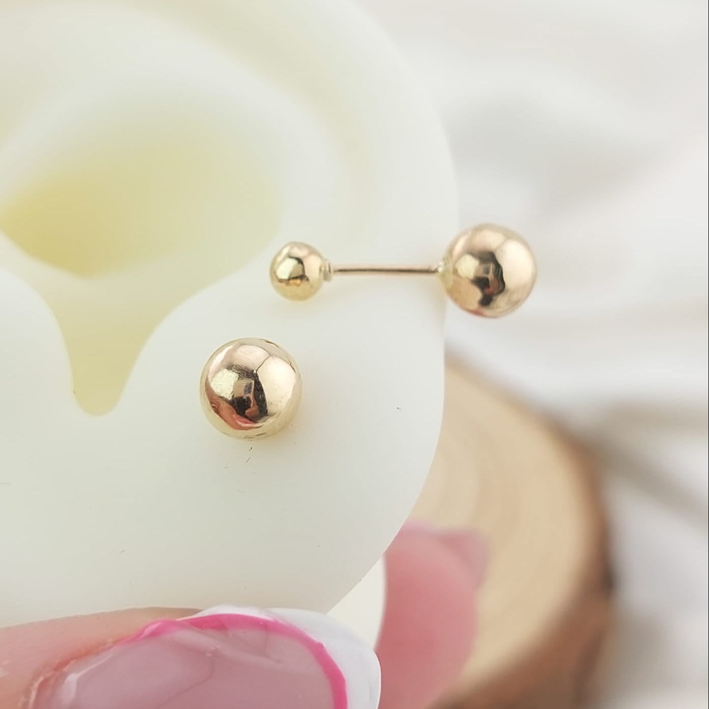 Dormilones Bola 5mm Oro 10K 15971