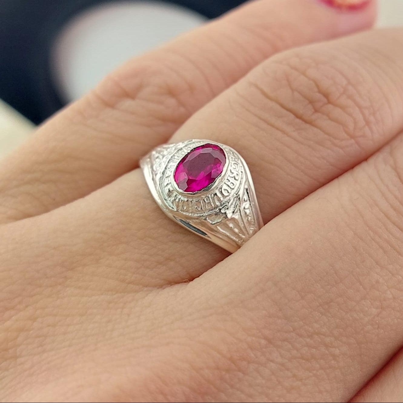 Anillo Graduación Sexto Plata 925 25140