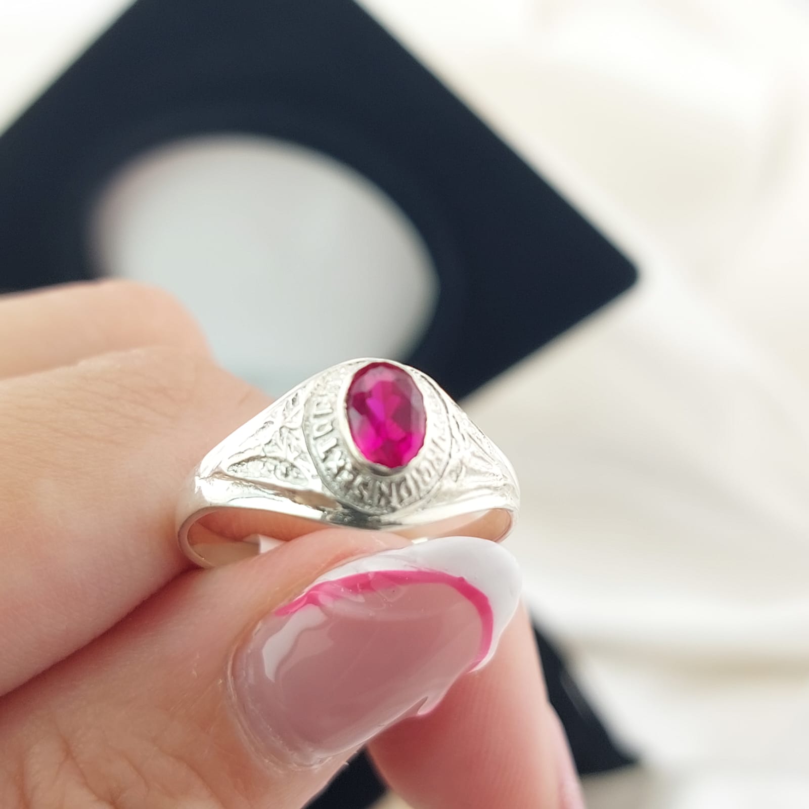 Anillo Graduación Sexto Plata 925 25140