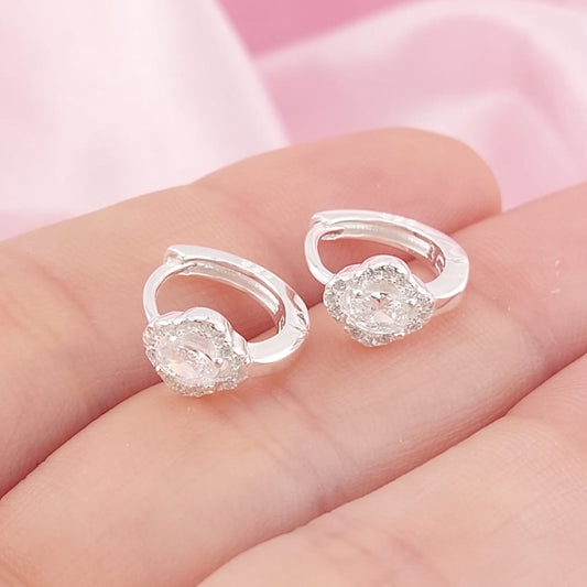 Huggies 12mm Piedra CZ 3mm Plata 925 27802