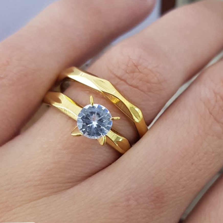 ANILLOS  COMPROMISO DUO ACERO 210000003274