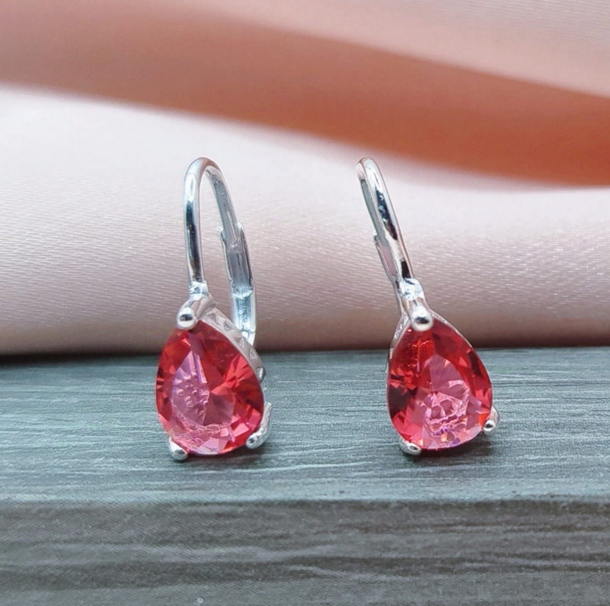 Aretes Dama Rojo Plata 925 210000023933