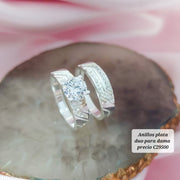 Anillos Compromiso Duos Plata 925 210000016418