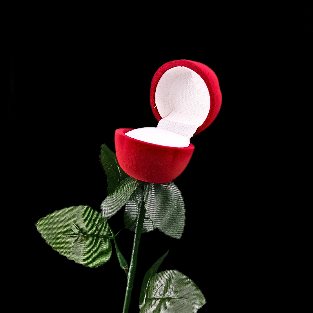 CAJA REGALO ROSA CON TALLO 210000001519