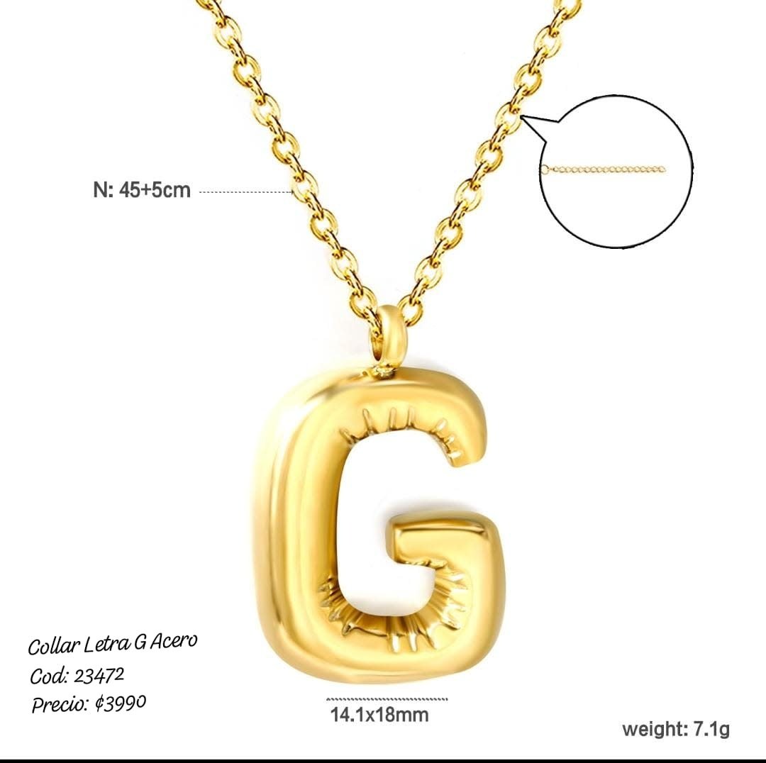 Collar Letra I Acero 210000023472