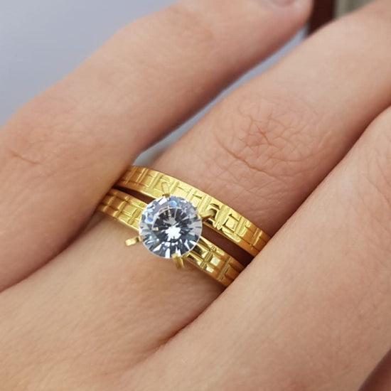 ANILLOS  COMPROMISO DUO ACERO 210000003268