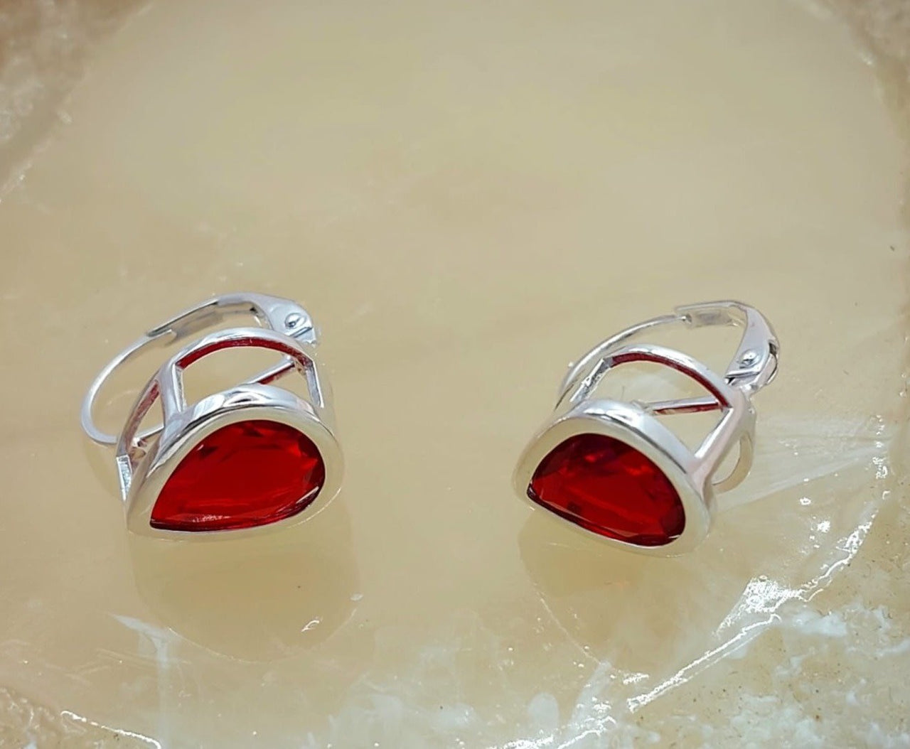 Aretes Dama Rojo Plata 925 210000023917