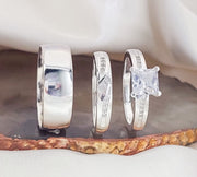 Anillos Trios Matrimonio Plata 925 210000015054