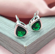 Aretes Dama Verde Plata 925 210000023923