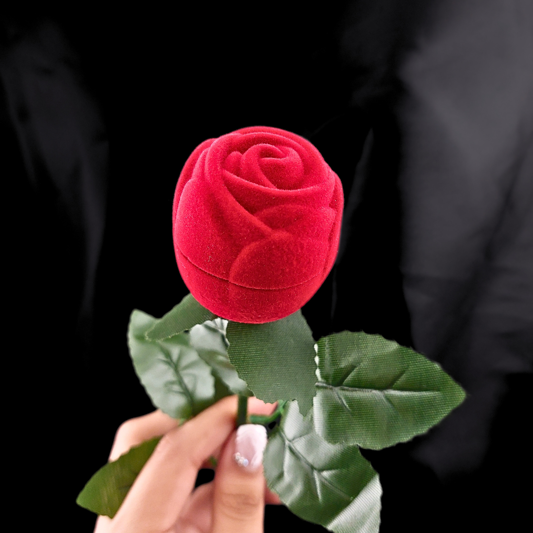 CAJA REGALO ROSA CON TALLO 210000001519