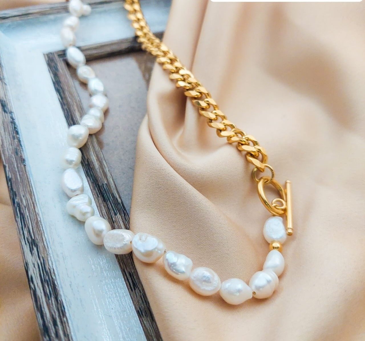 Collar Perlas Cultivadas Acero 210000018035