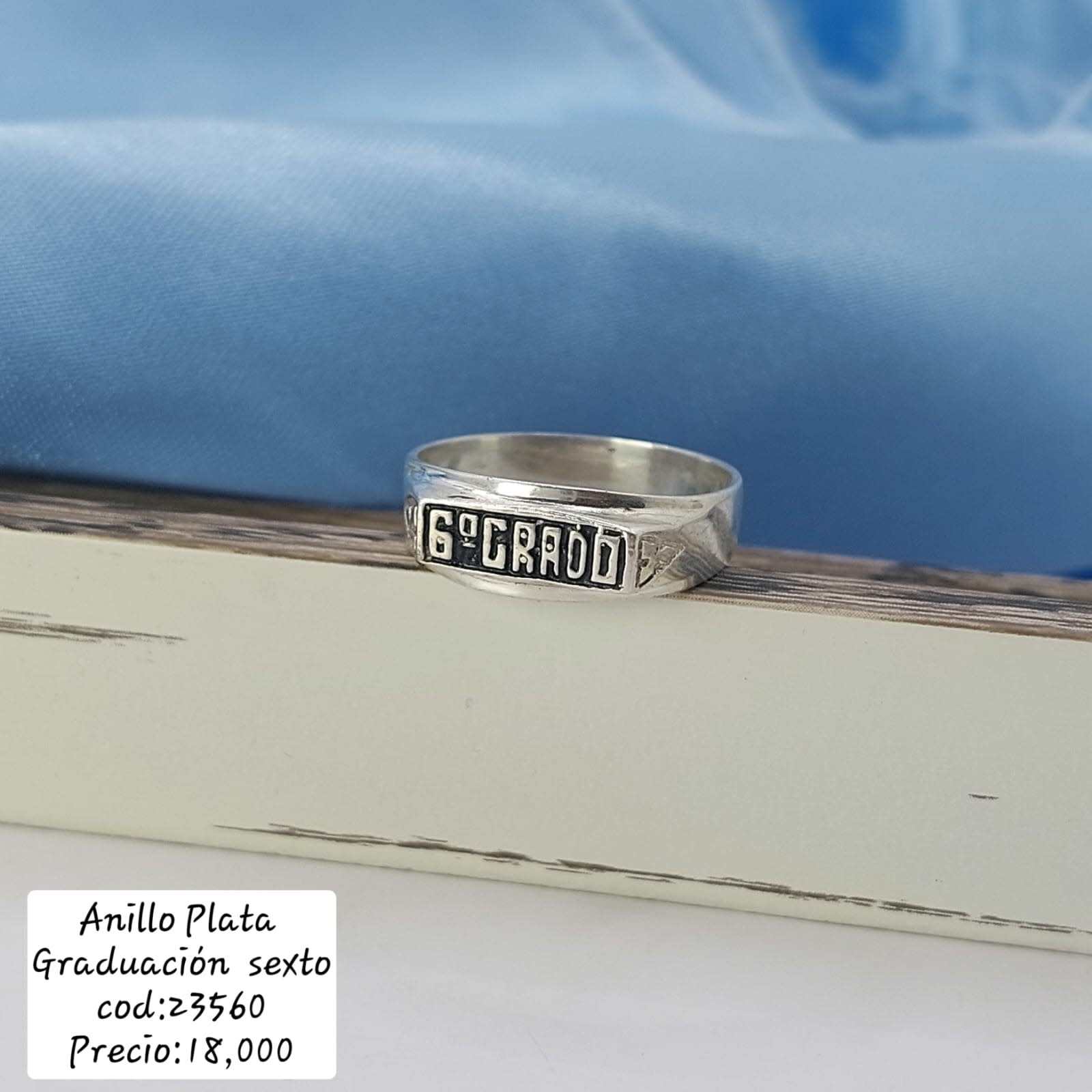 Anillo Plata 925 Graduacion Sexto 210000023560