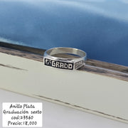 Anillo Plata 925 Graduacion Sexto 210000023560