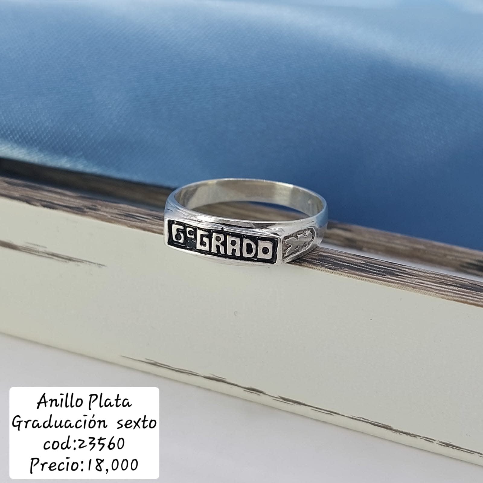 Anillo Plata 925 Graduacion Sexto 210000023560