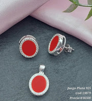 Juego Dama Rojo Plata 925 210000023879