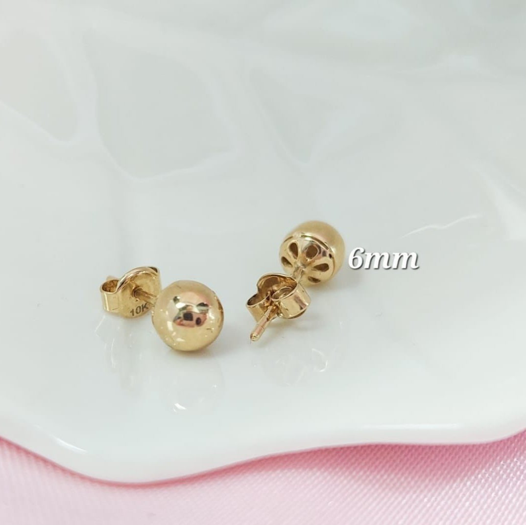 Aretes Bola 6mm 1.4g Oro Italia 10K 210000016238