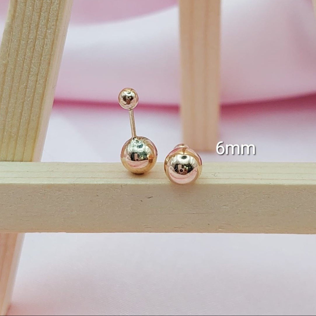 Dormilones Bola 6mm Oro Nacional 10k 210000017818