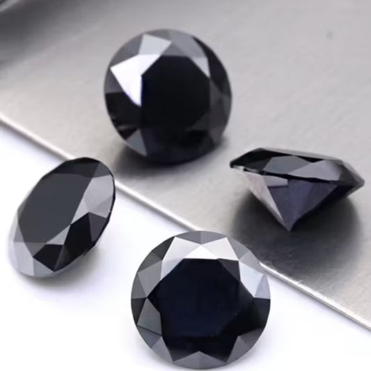 Piedra Moissanita 6mm 0.8ct Negro Certificado GRA 27538