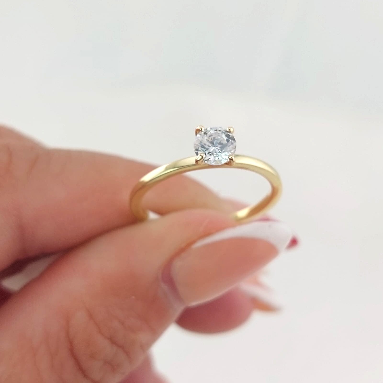 Anillo Compromiso Oro 10k 26611 Hecho Milena*