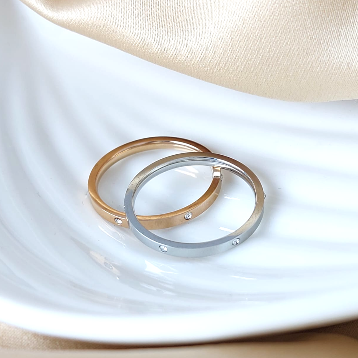 Anillos Dama Acero Rosa/Plata 210000014748x