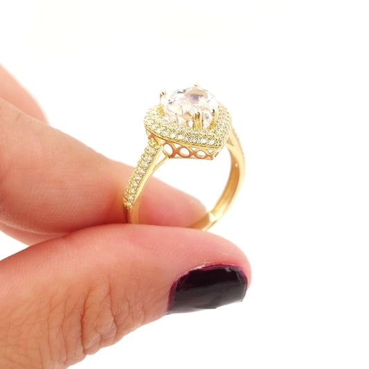 Anillo Promesa CZ 8mm Oro 10k 2.9g 25749