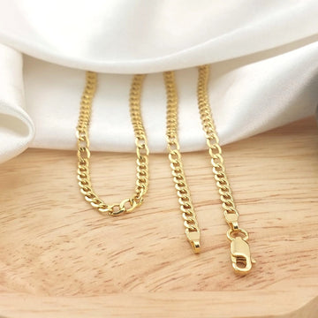 Cadena Gourmet 60cm/3mm Oro 10k Italia 26700