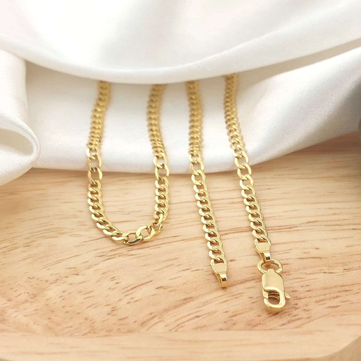 Cadena Gourmet 60cm/3mm Oro 10k Italia 26700