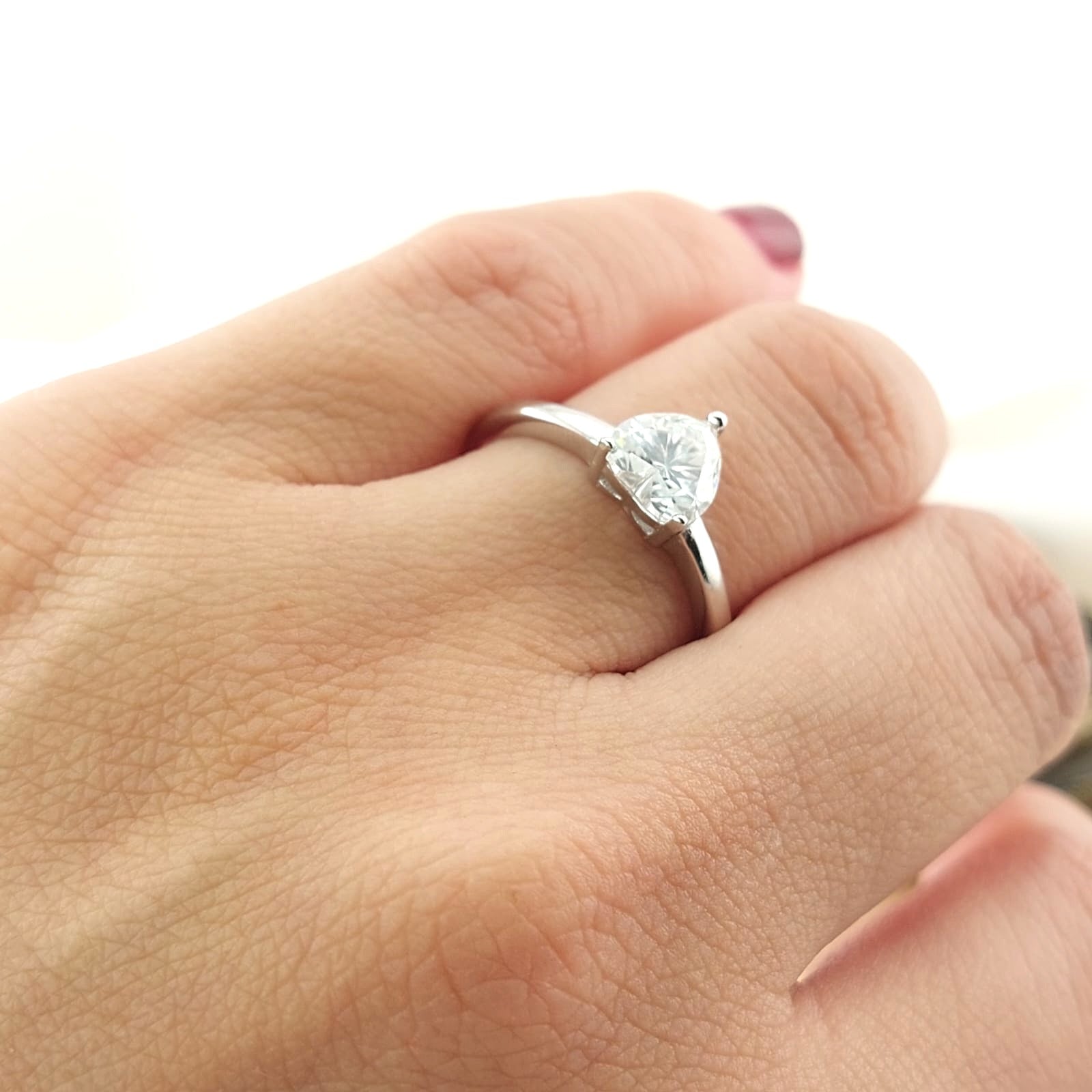 Anillo Moissanita 6.5mm GRADE D 1.0CT VVS1 Plata 925 26754