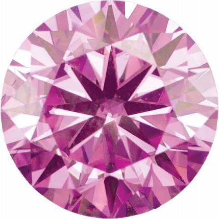 Piedra Moissanita 5mm 0.5ct Sakura Rosa Certificado GRA 27540