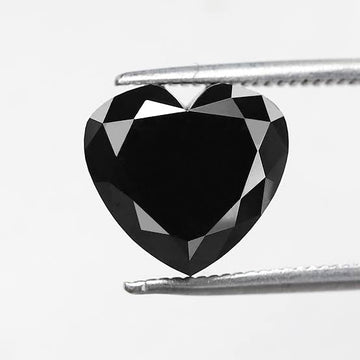 Piedra Cubic Zirconia AAA Corazón Negro 7x7mm 27716