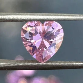 Piedra Cubic Zirconia AAA Corazón Rosado Azul 4x4mm 27701