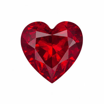 Piedra Rubí Laboratorio Corazón 6x6x4mm 1.0ct Certificado GRC 27549