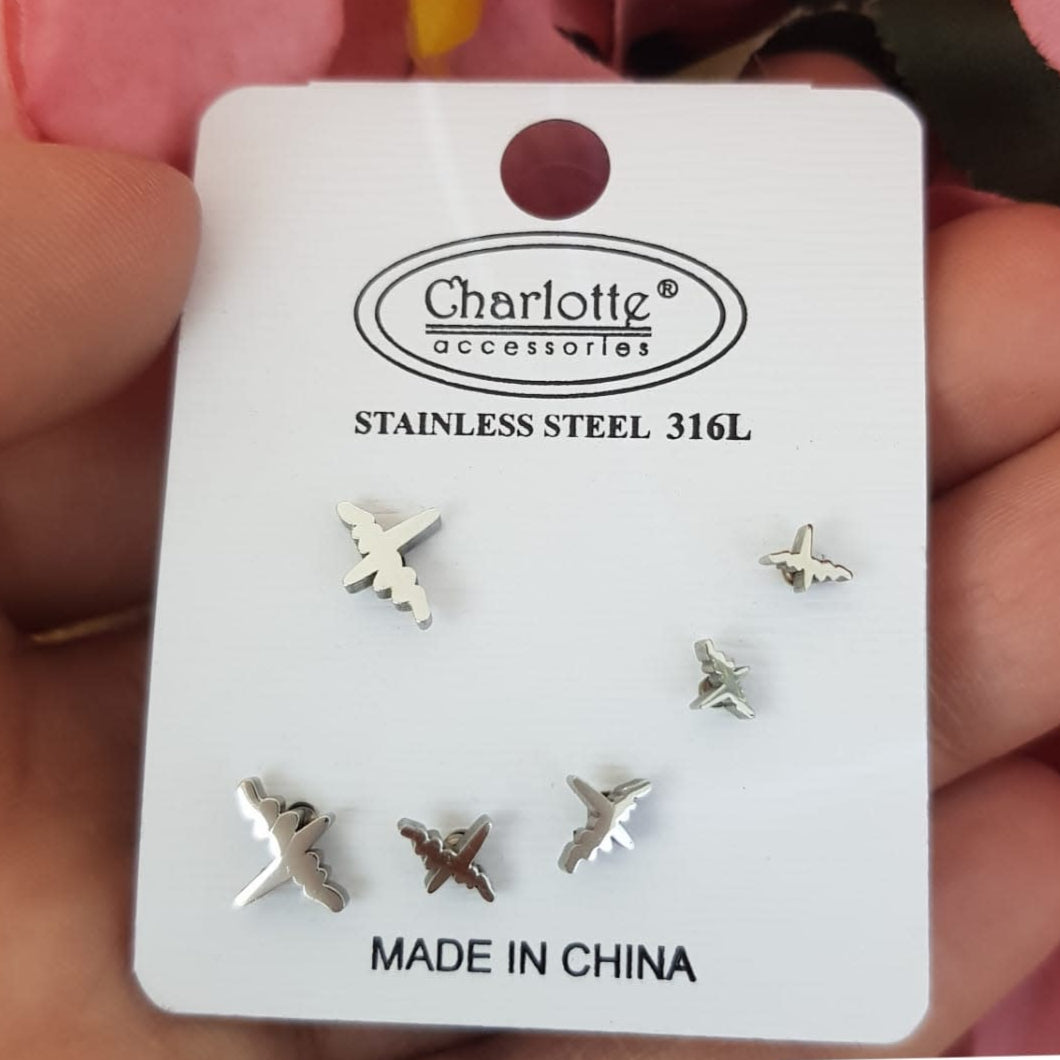 ARETES TRIO FIGURAS ACERO 210000008047x