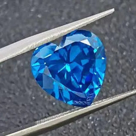 Piedra Cubic Zirconia AAA Corazón Zafiro Azul 7x7mm 27698
