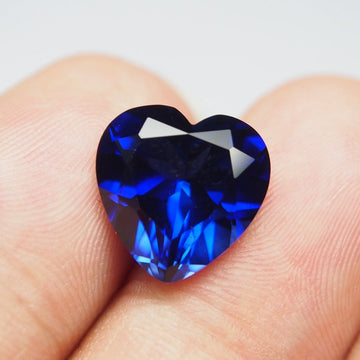 Piedra Zafiro Laboratorio Corazón 5x5x3mm 0.6ct Certificado GRC 27551